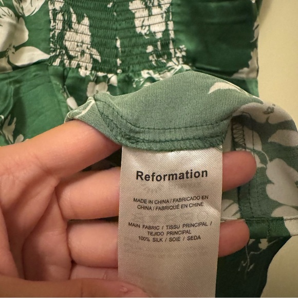 Reformation Kosta Silk Dress in Mystique 💚 - Picture 7 of 7